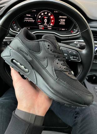 Чоловічі кросівки nike air max 90 all black3 фото