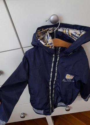 Ветровка на 2 года, синяя ветровка на мальчика 2 года