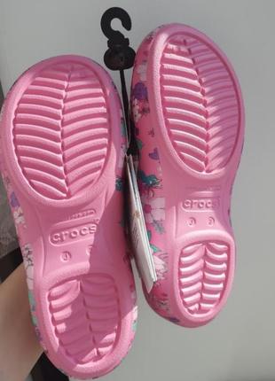 Оригинал crocs босоножки балетки девочке крокс  kids´ classic glitter charm mary jane3 фото