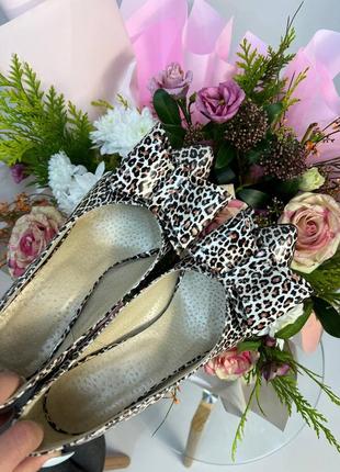 Эксклюзивные леопардовые туфли итальянска кожа5 фото
