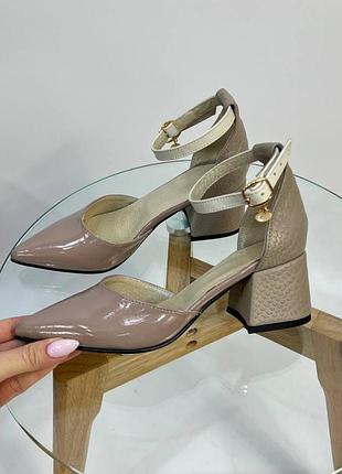 Эксклюзивные туфли из натуральной итальянской кожи и лака