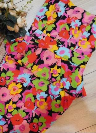 Нове коттоновое сукню-бюстьє в квітковий принт2 фото
