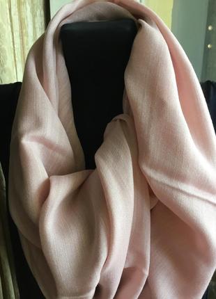 Палантин шарф тонкий  турция цвет пыльной розы3 фото