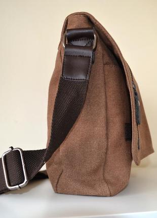 Чоловіча сумка через плече тканинна "полотно-cotton"4 фото