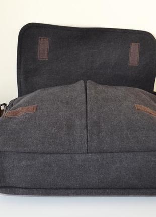 Чоловіча сумка через плече тканинна "полотно-cotton"7 фото