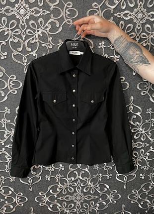 Черная рубашка moschino