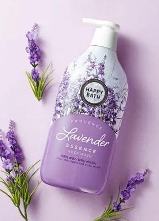 Гель для душа с экстрактом лаванды happy bath lavender essence relaxing body wash, 500 мл