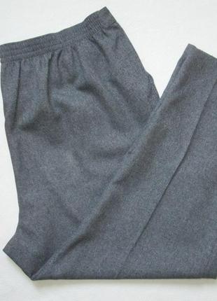 Классные брюки батал в мелкую гусиную лапку высокая посадка m&s 🌹❇️🌹9 фото