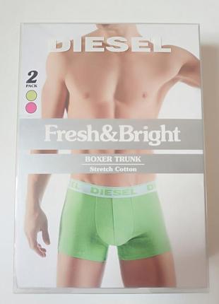 Мужские трусы боксёры набор 2шт.  diesel boxer trunk италия  оригинал3 фото