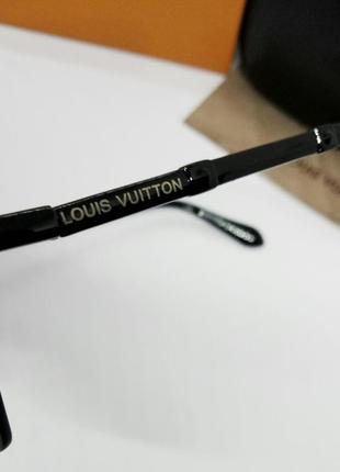 Очки в стиле louis vuitton стильные солнцезащитные очки маска унисекс черные9 фото