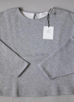 Крутий світшот сірий меланж батал white collar