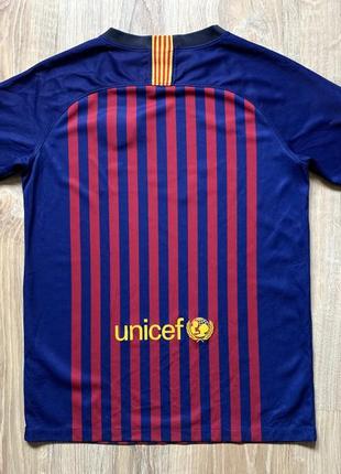 Подростковая спортивная тренировочная футболка джерси nike barcelona fc 20183 фото