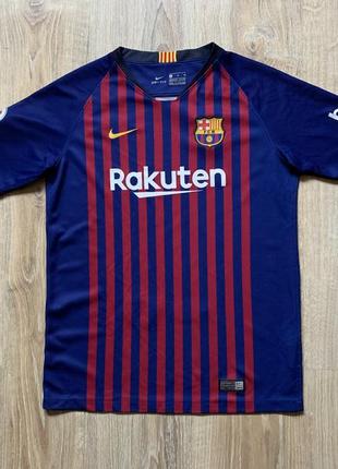 Підліткова спортивна футболка тренувальна джерсі nike barcelona fc 2018
