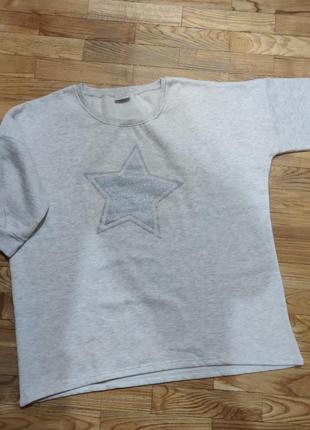 Шикарная кофта футболка зірка великий розмір батал нова