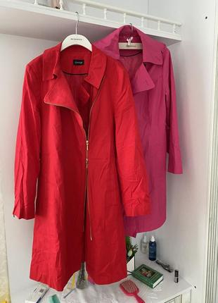 Червоне пальто-тренч батал marks & spenser