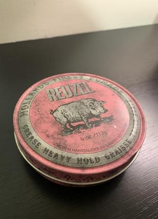 Помада для укладання волосся reuzel pink heavy hold grease, 113 г1 фото