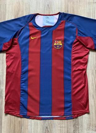 Чоловіча рідкісна футбольна футболка джерсі nike t90 fc barcelona1 фото