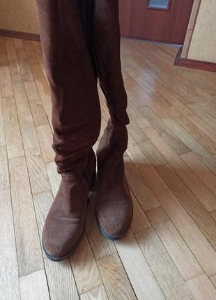 Замшевые сапоги