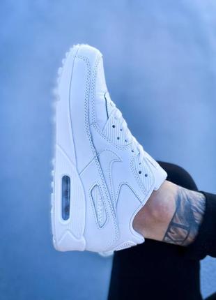 Кросівки nike air max 90 leather "all white"5 фото