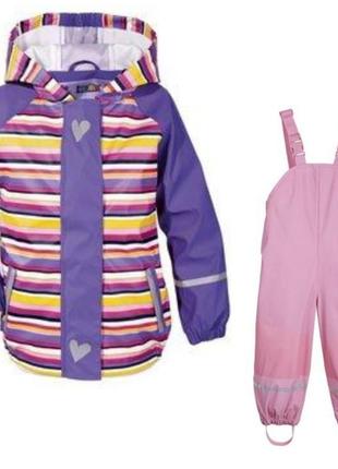 Костюм для дівчинки водонепроникний неутеплений бузково-рожевий lupilu р.122/128см