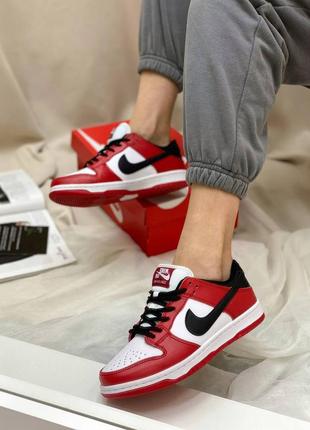 Nike air sb dunk low red червоні кросівки найк джордан весна літо осінь унісекс жіночі чоловічі красные кроссовки8 фото