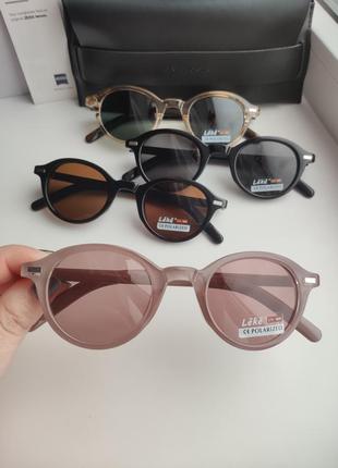 Круглые солнцезащитные очки унисекс окуляри полароид3 фото
