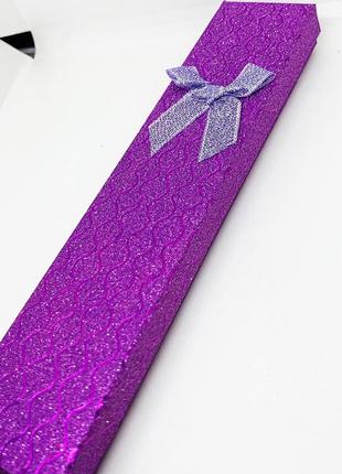 Коробочка для украшений под браслет или цепочку фиолетовая "блеск"1 фото