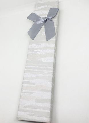 Коробочка для украшений под браслет или цепочку серебристая "волна"