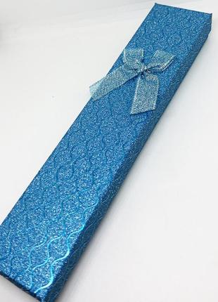 Коробочка для украшений под браслет или цепочку синяя "блеск"