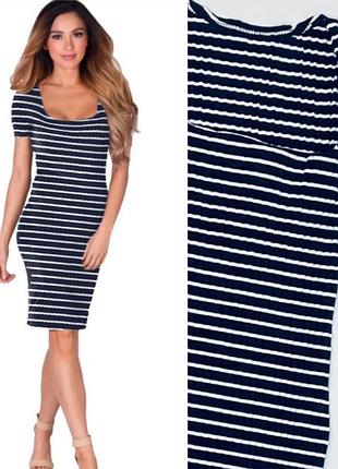 Контрастное платье тельняшка. качество люкс, с утяжкой