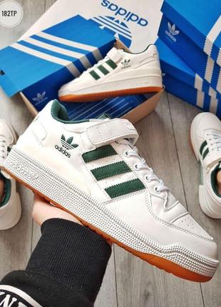 Мужские кроссовки  forum mіd white green