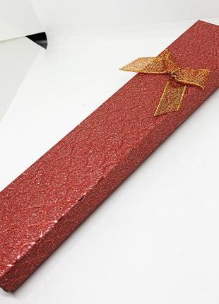 Коробочка для прикрас під браслет або ланцюжок червона "блиск"