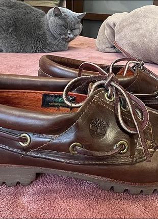 Кожаные туфли, топсайдеры, мокасины timberland classic