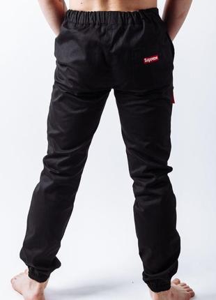 Штани спортивні джогери supreme reflective black3 фото