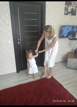 Лляне плаття для мами і донечки