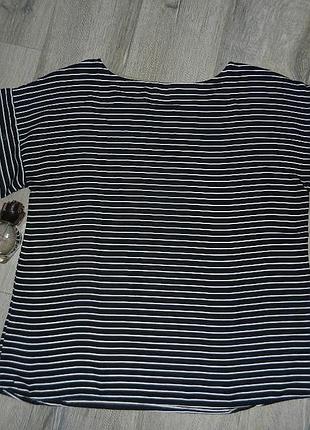 Xl/50-52 шикарная шифоновая блузка в полоску,новая