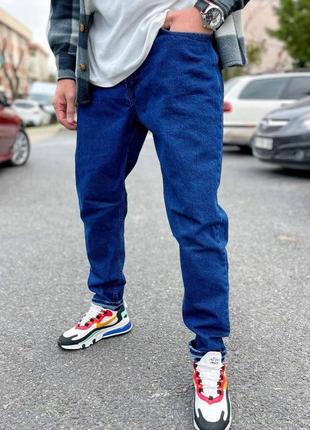 Мужские джинсы синие прямые классика