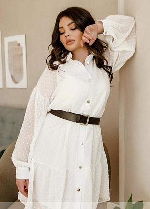 Романтична сукня з шифону, пояс в комплекті 💕