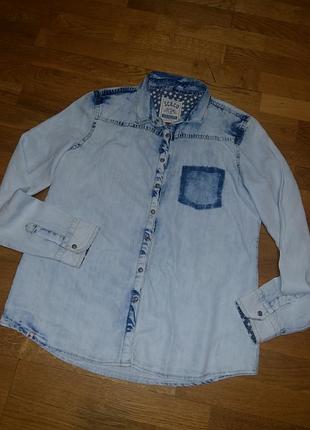 Стильна джинсова сорочка варенка soulcal&co, 10 розмір s - м