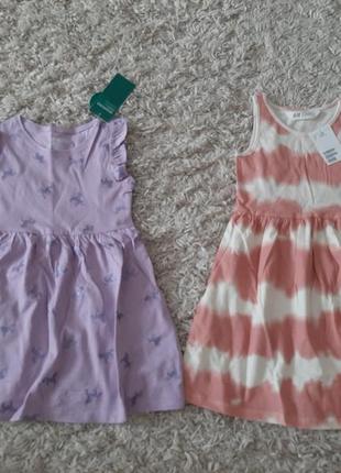 Суперові літні плаття для дівчаток"h&m"р. 2-4,4-6р.
