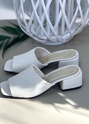 Сабо мюлі світлі натуральна шкіра 35-41 🔰 сабо мюли натуральна шкіра замш 35-41