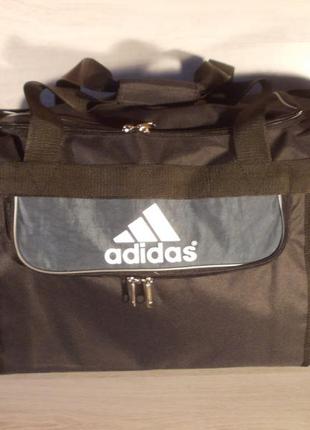 Дорожня сумка спортивна adidas 273 регулюємо обсяг темно-сіра1 фото