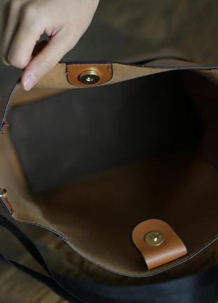 Стильная коричневая сумка из экокожи с кошельком!5 фото