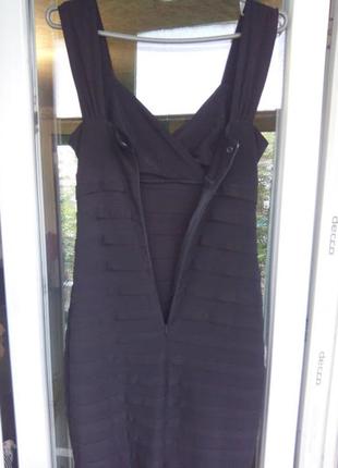 Женское черное вечернее нарядное клубное платье миди футляр коктейльное3 фото