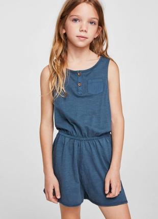 Стильный трикотажный ромпер на девочку