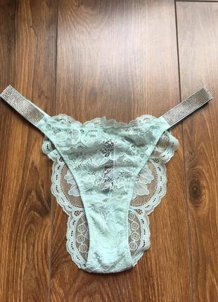 Трусики victoria’s secret бразилианы с камнями