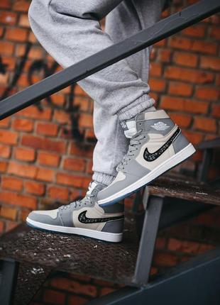 Чоловічі кросівки nike air jordan 1 retro grey 40-41-42-44