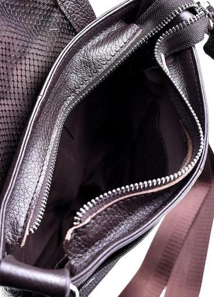 Мужская кожаная сумка чоловіча шкіряна из натуральної шкіри сумочка на плечо3 фото