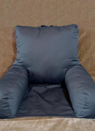 Ортопедическая подушка для чтения с основой. подушка-кресло. без наволочки