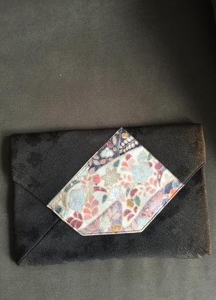 Винтажный клатч сумочка с очень приятной ткани1 фото